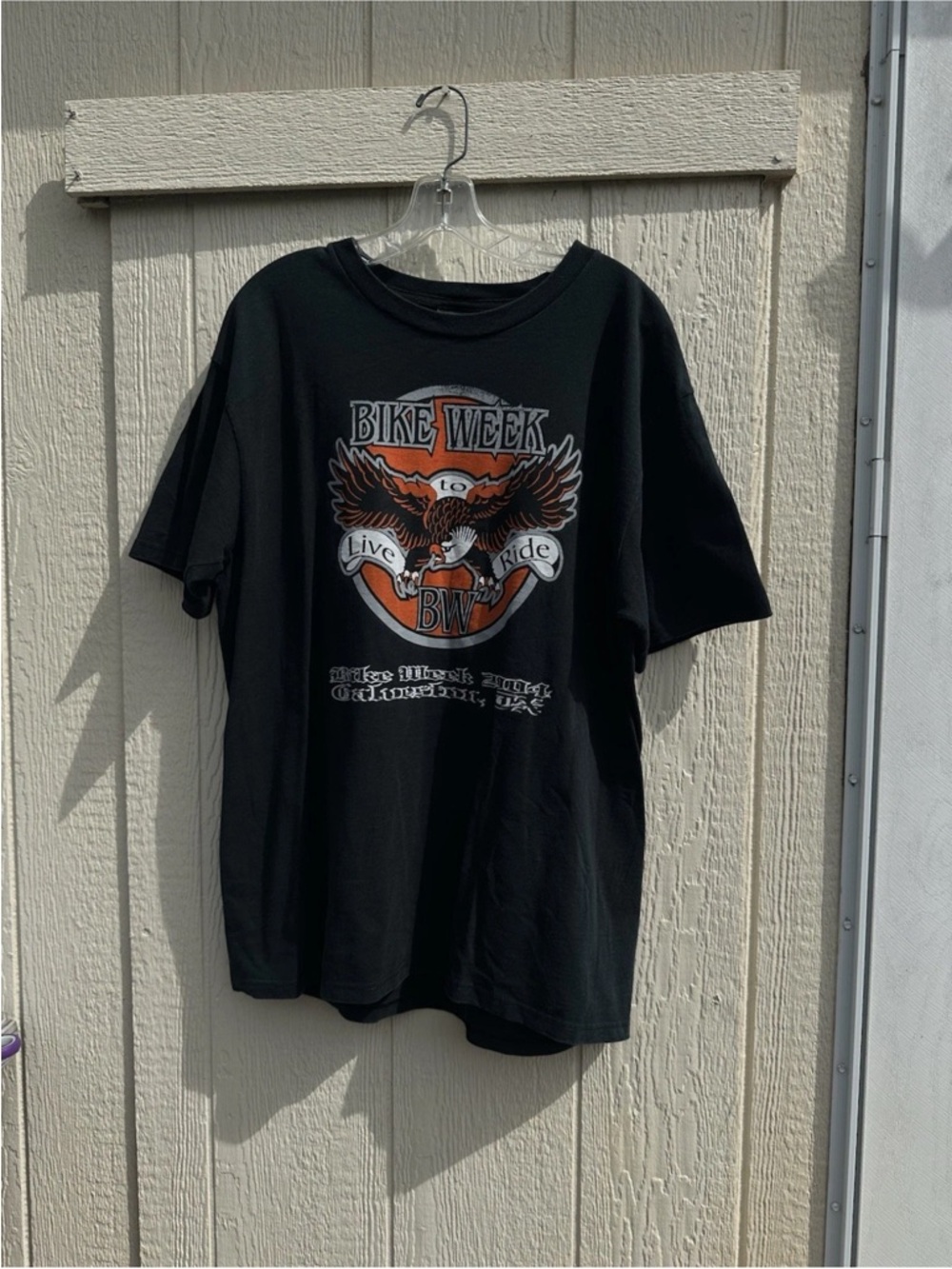 Vintage Bike Week 2004 Truend Extra Heavy Black Cotton Galveston Tx T Shirt XL